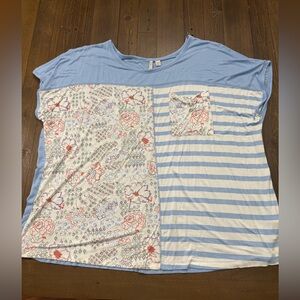 Cato Light Blue Casual Top Size 22/24W